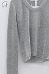SWAYING 24 Autumn and Winter Low Round Neck Wool Bottoming Shirt SW-SW24AW1T21-QH Light Gray SW24AW1T22